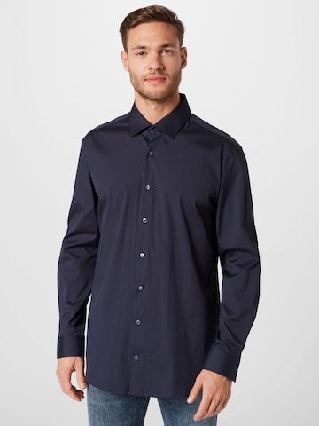 STRELLSON Slim fit Button Up Shirt 'Santos' in Blue: front