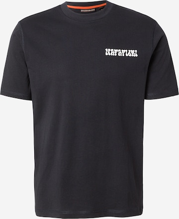 NAPAPIJRI Тениска 'S-SOL' в черно: отпред