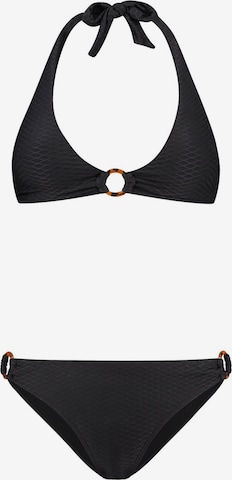 Shiwi Triangel Bikini 'CARO' in Zwart: voorkant