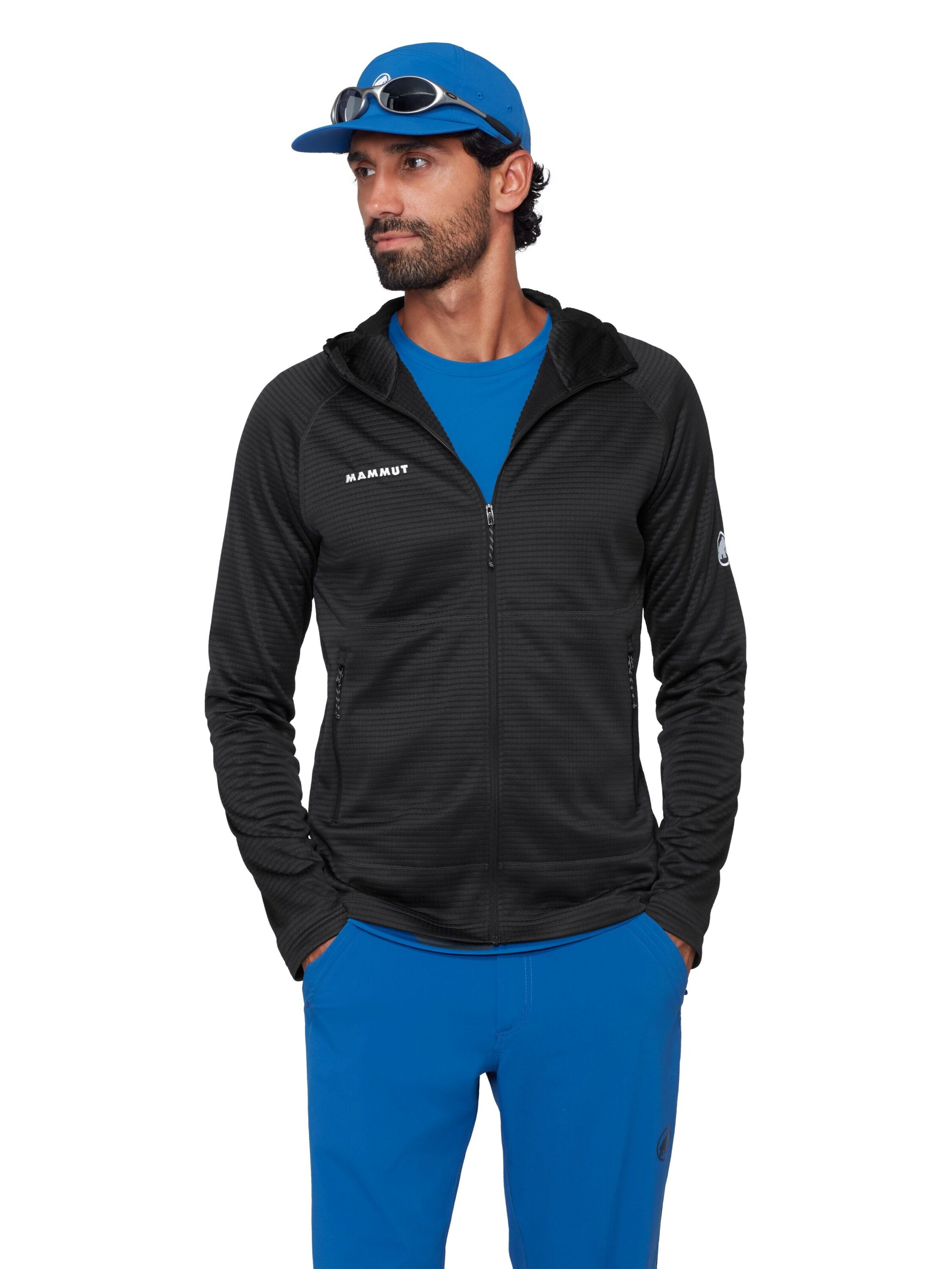 MAMMUT Funktionsfleecejacke ‘Crag' in Schwarz: Vorderseite