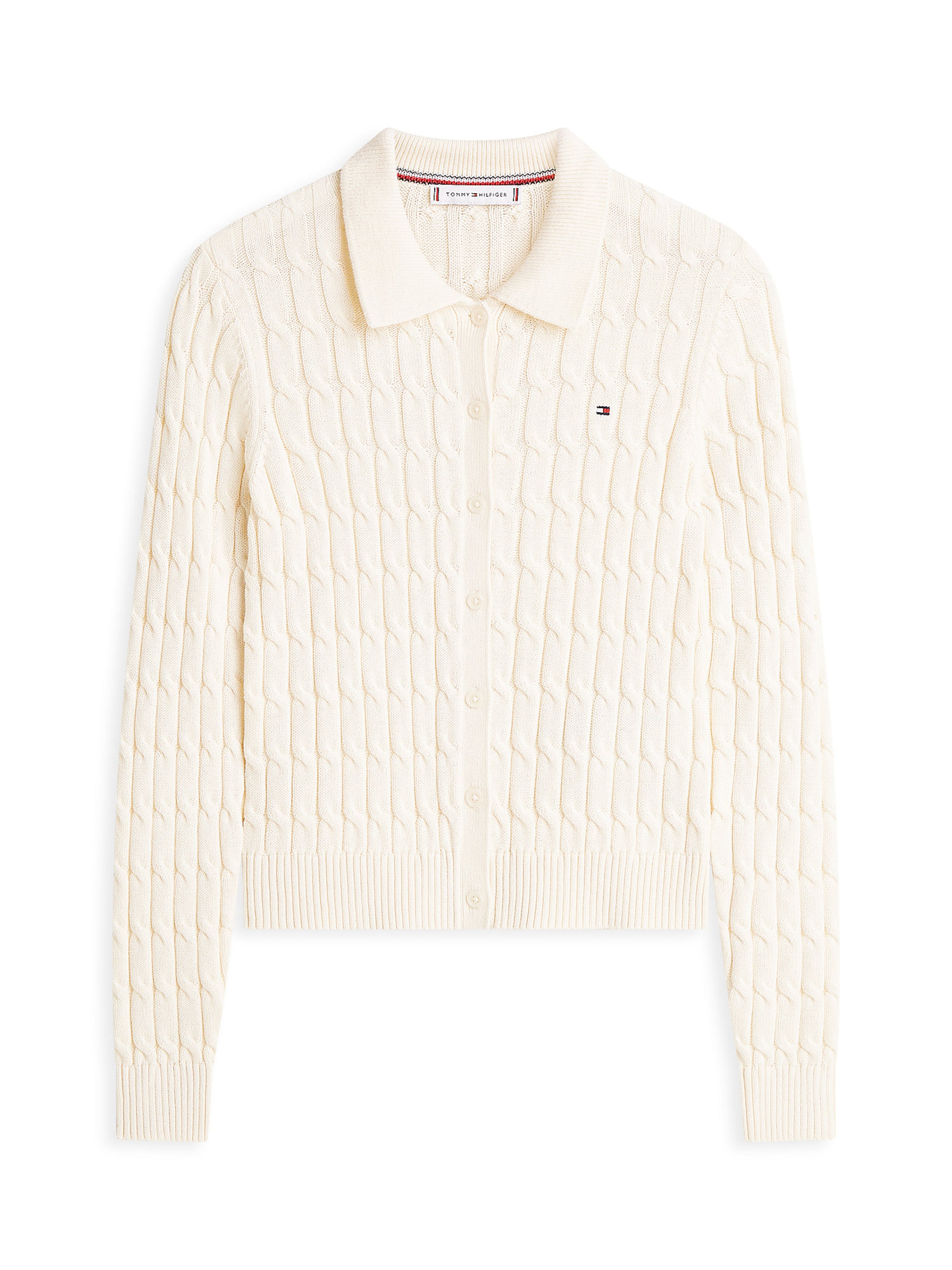 Cardigan TOMMY HILFIGER en beige : devant