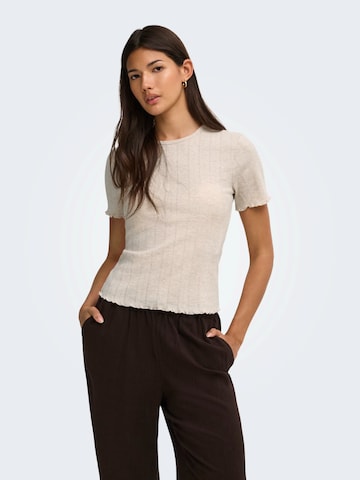T-shirt 'ONLTENNA' ONLY en beige : devant