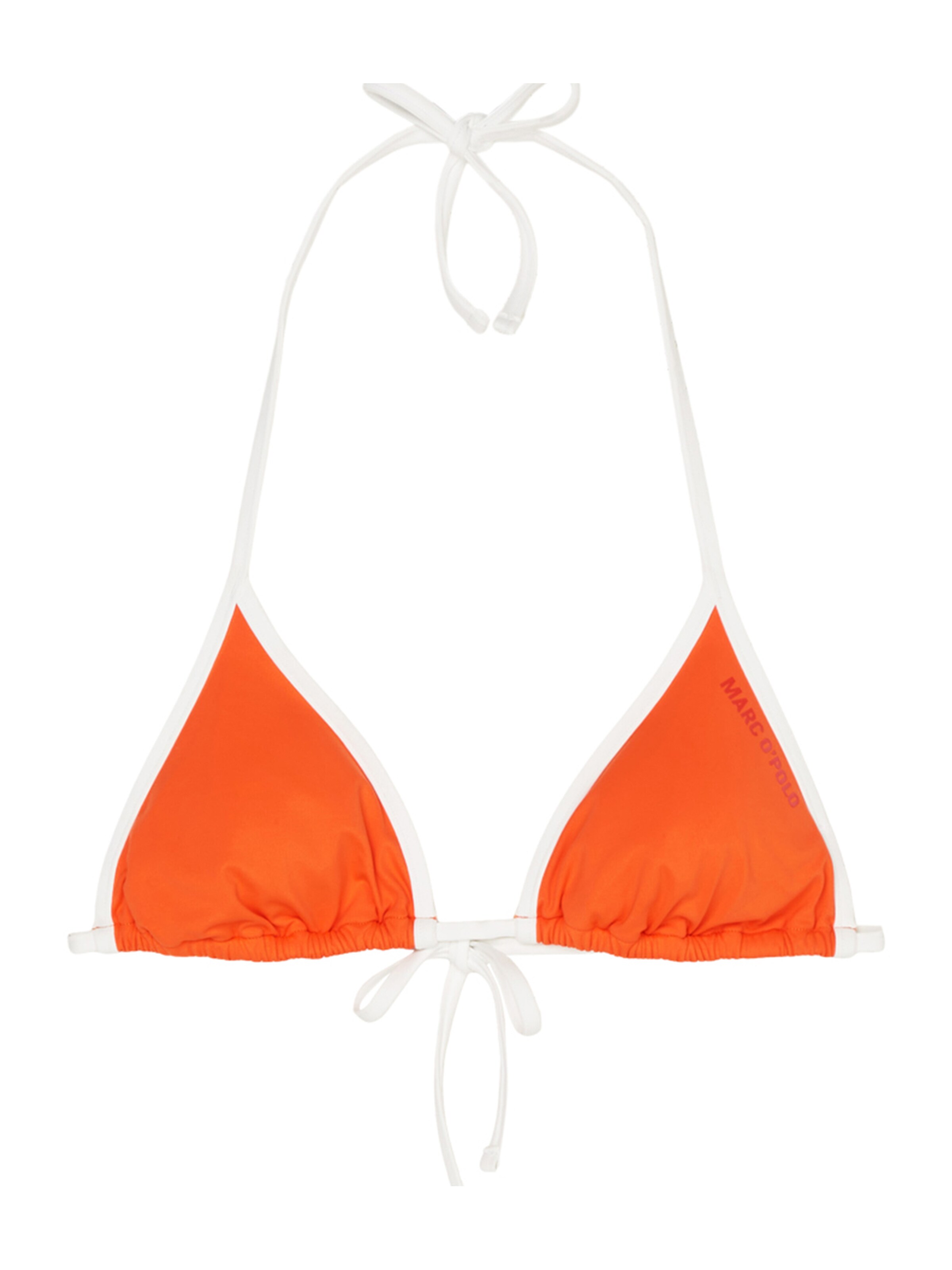 Marc O'Polo - Triángulo Top de bikini ' High Shine ' en naranja: frente