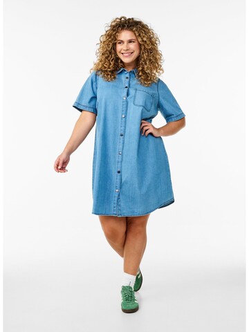 Abito camicia 'Kinta' di Zizzi in blu