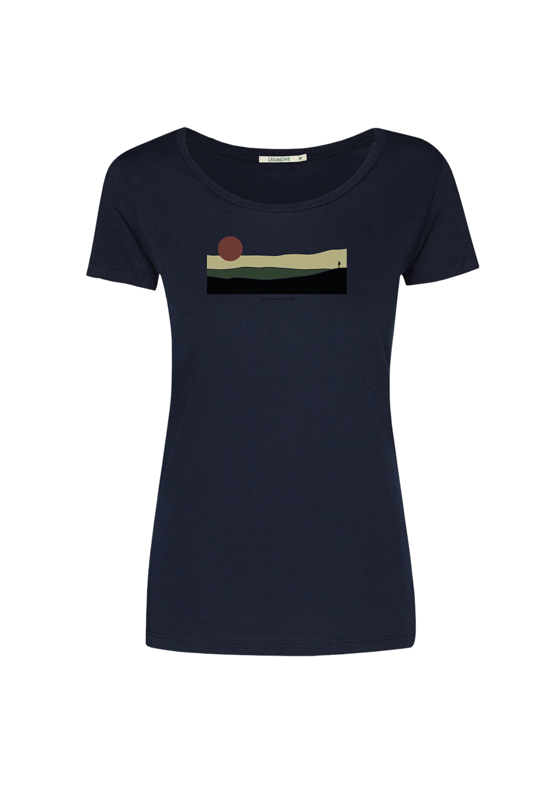 T-shirt 'Nature Pathway' GREENBOMB en bleu : devant