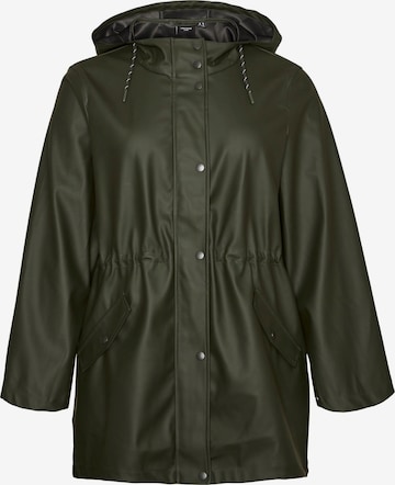 Vero Moda CurvePrijelazna jakna 'MALOU' - zelena boja: prednji dio