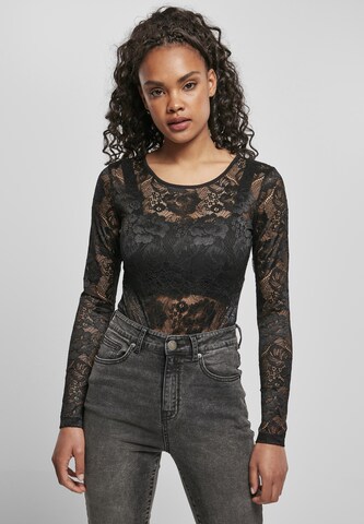 Urban Classics Shirt body in Zwart: voorkant