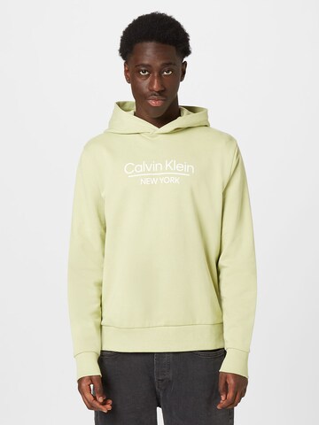 Calvin Klein كنزة رياضية بلون أخضر: الأمام