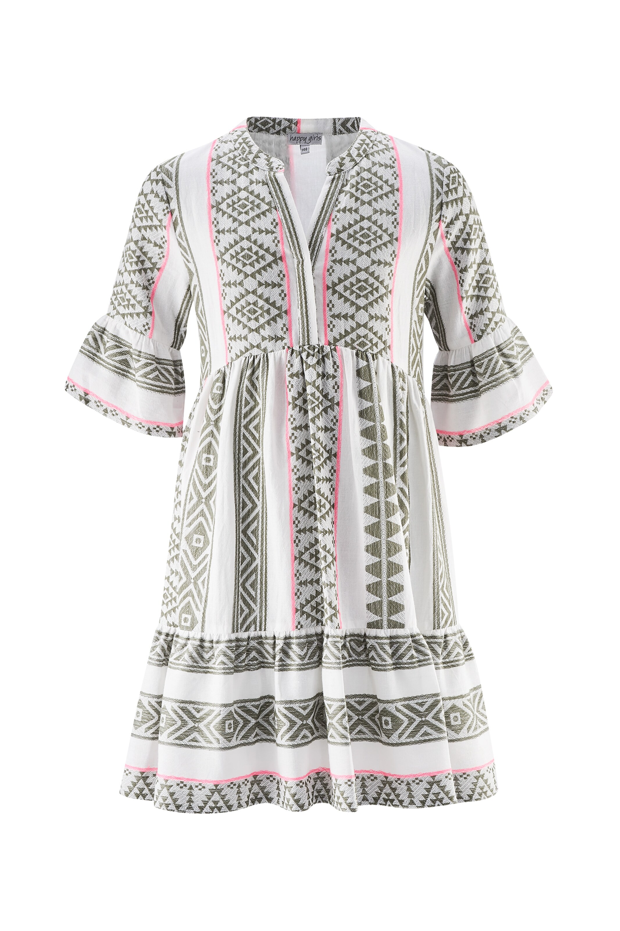 happy girls - Vestido en blanco: frente