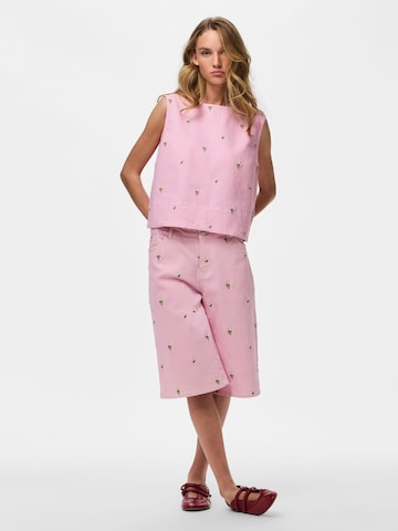 Chemisier 'PCFlora' PIECES en rose