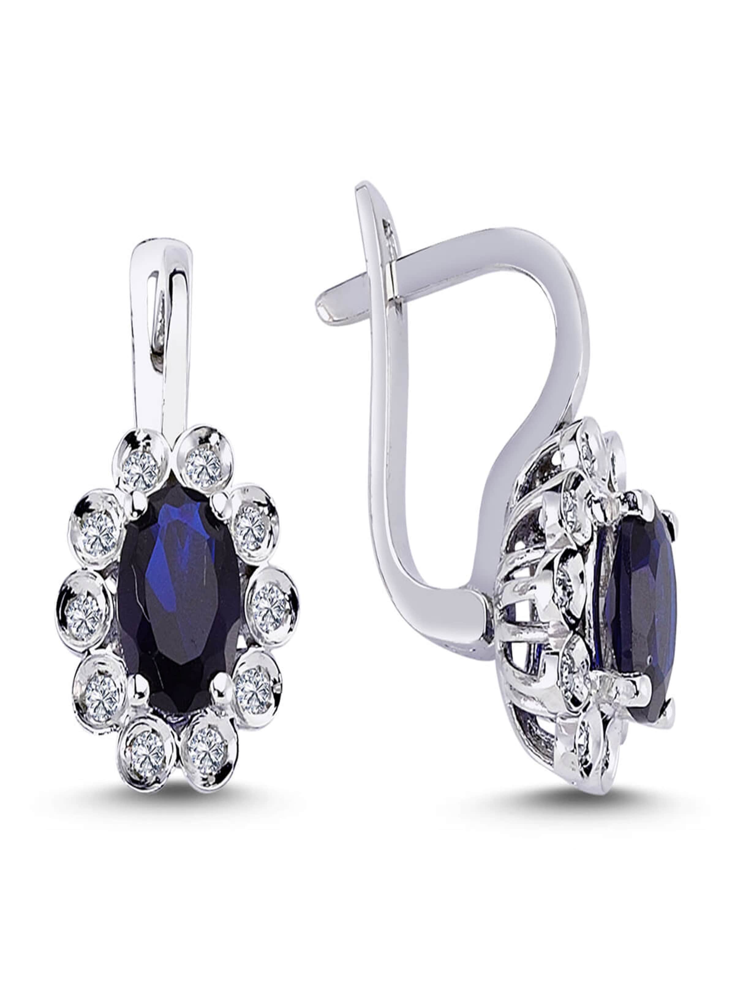 EinStein Diamant Earrings in Silver: front