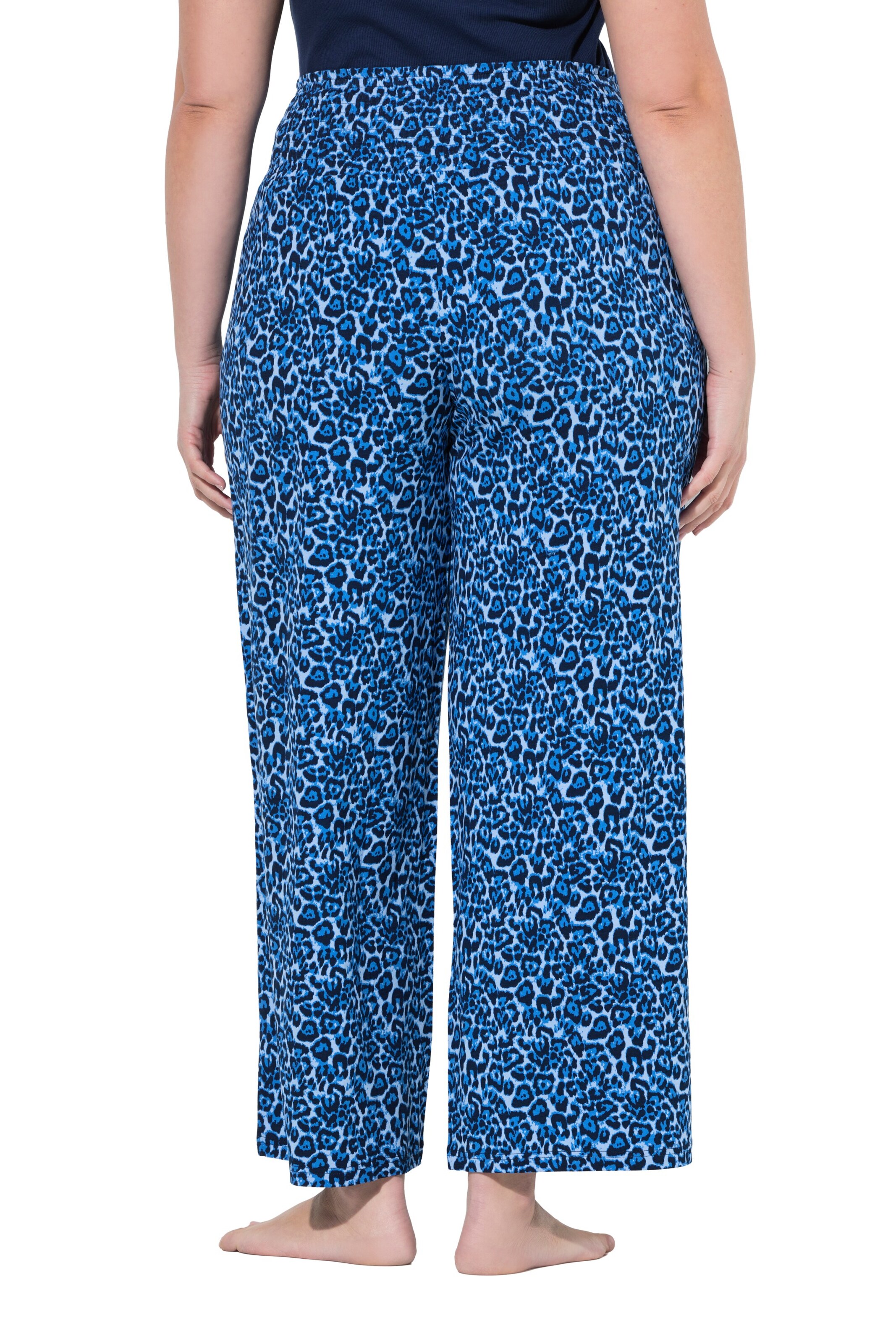 Ulla Popken Loose fit Trousers with creases in Blue