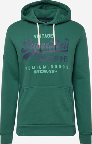 Sweat-shirt Superdry en vert : devant