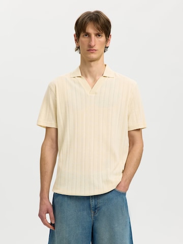 SELECTED - Camiseta en beige: frente