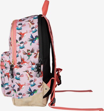 Pick & Pack Rucksack 'Birds' in Pink