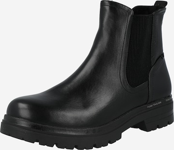 TOM TAILOR Chelsea Boots in Schwarz: predná strana