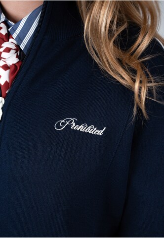 Prohibited - Cárdigan 'Varsity' en azul