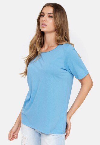 Cotton Candy Rundhals-Shirt 'Beggy' in Blau