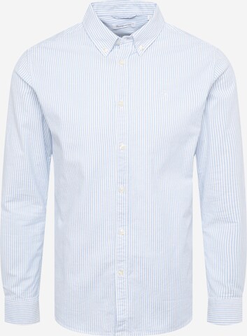 Coupe regular Chemise KnowledgeCotton Apparel en bleu : devant