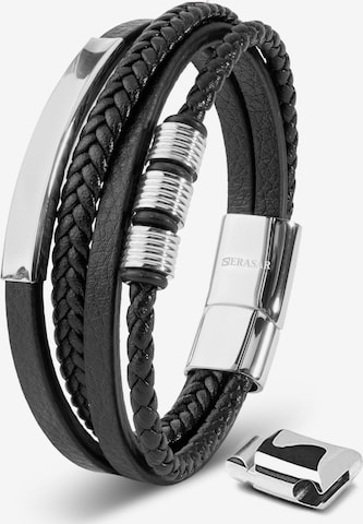 SERASAR Armband 'Brave' in Zilver: voorkant