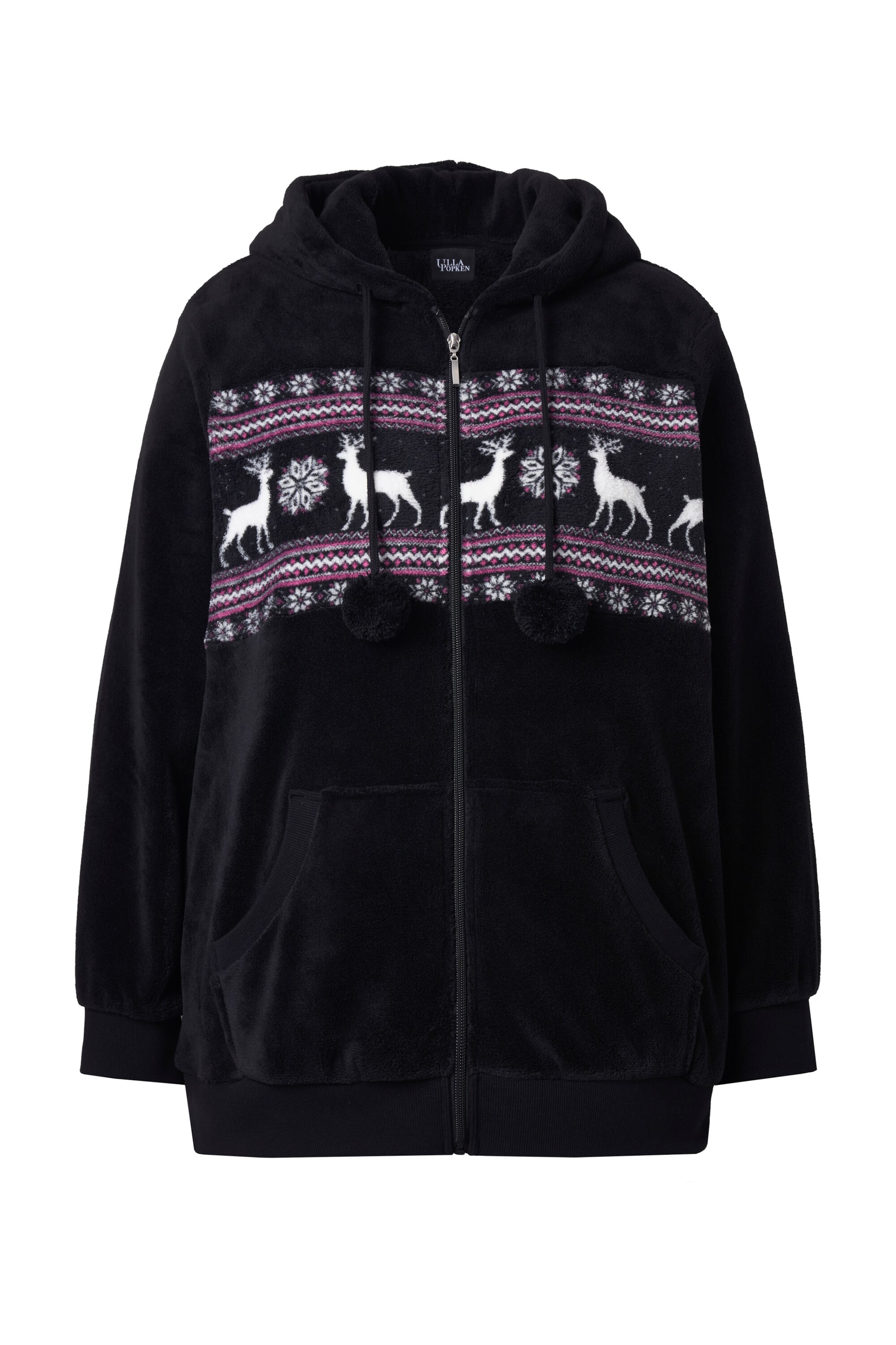 Ulla Popken Sweatshirt in Schwarz: Vorderseite