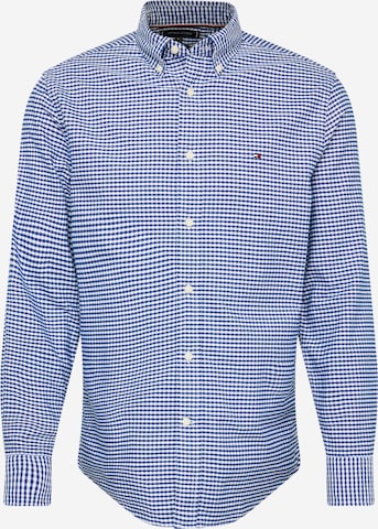TOMMY HILFIGER - Regular Fit Camisa 'Heritage' em azul: frente