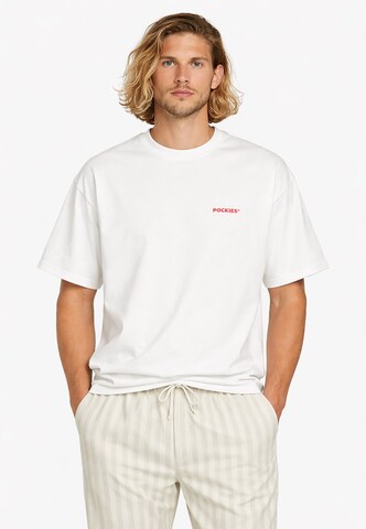 Pockies - Camiseta 'Alarm' en blanco