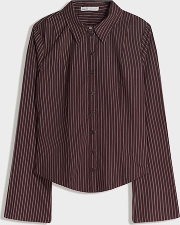 BershkaBluza - smeđa boja: prednji dio