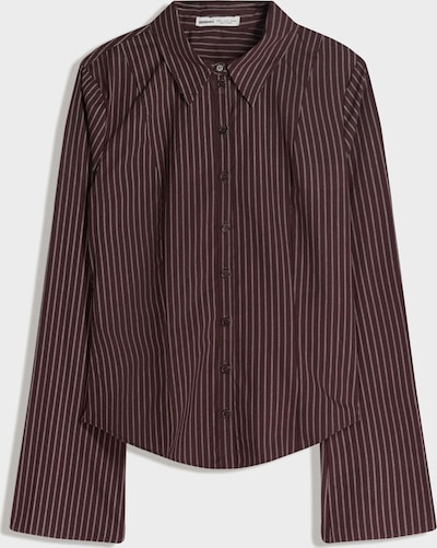 Bershka Blúzka - čokoládová / biela, Produkt