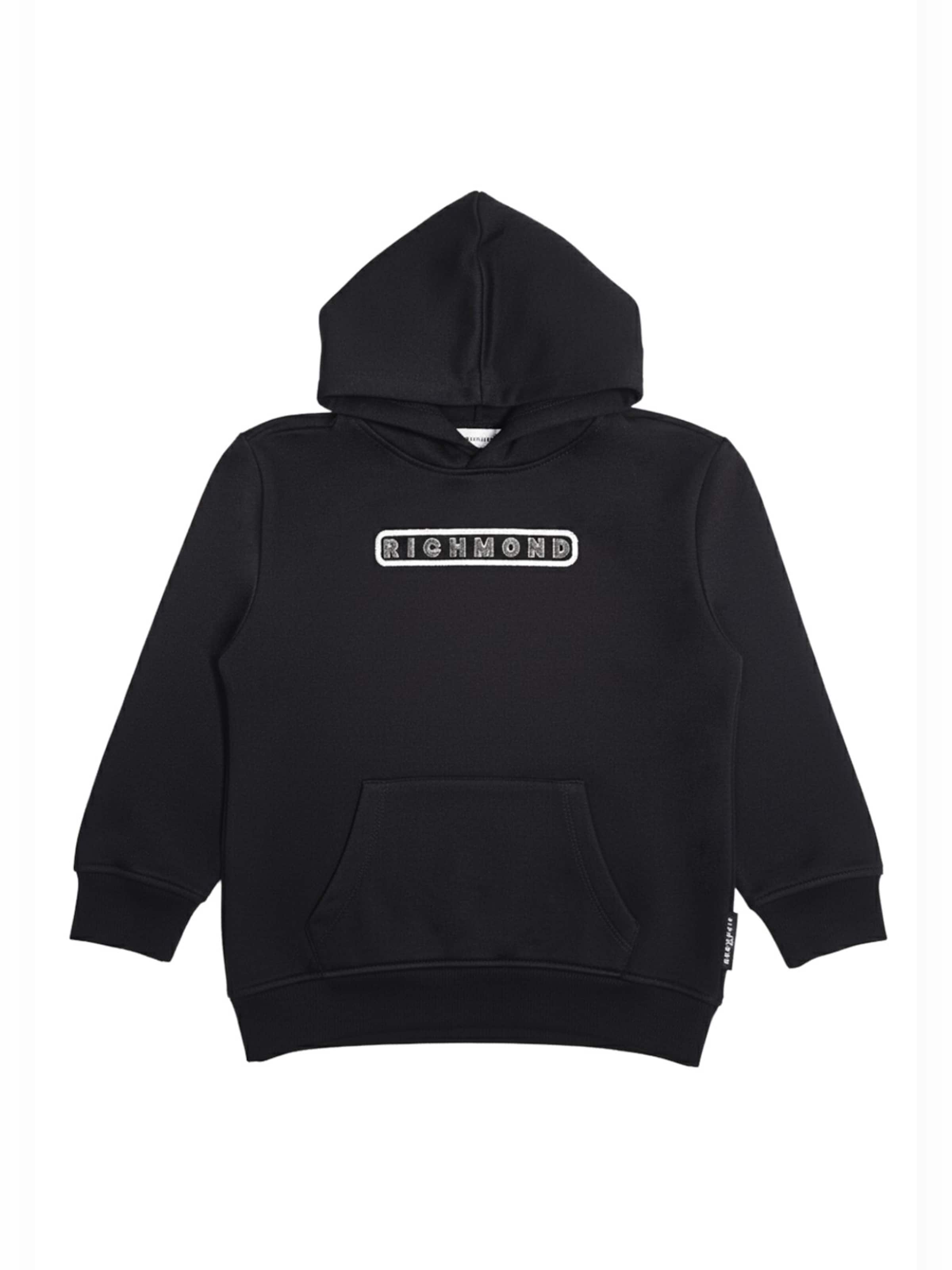 John Richmond - Sudadera 'Felpa cappuccio nera per bambino' en negro: frente