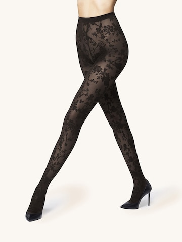 Wolford Strumpfhose 'Flower' in Schwarz: Vorderseite