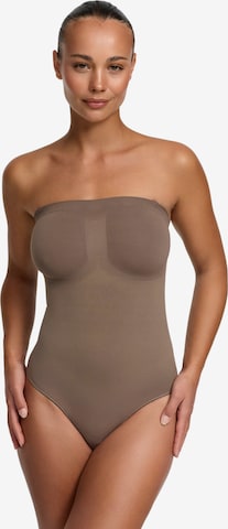 Body modelant 'Trägerloser Bodysuit Sculpting Shapewear mit String' cfab (formerly creamy fabrics) en gris : devant