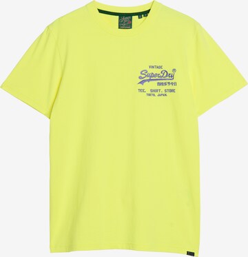 T-Shirt Superdry en jaune : devant