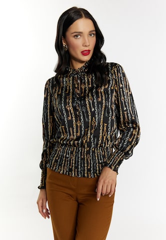 faina Blouse in Zwart: voorkant