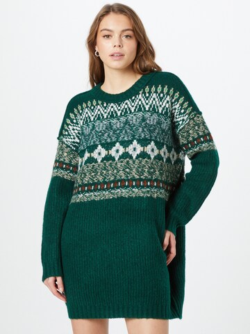 Robes en maille American Eagle en vert : devant