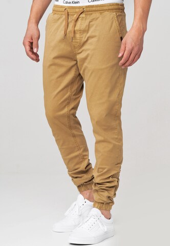 Regular Pantalon 'Fields' INDICODE JEANS en beige