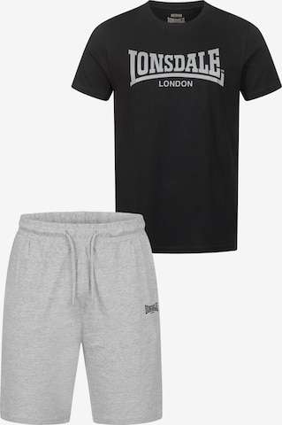 LONSDALE Костюм для бега в Черный: спереди
