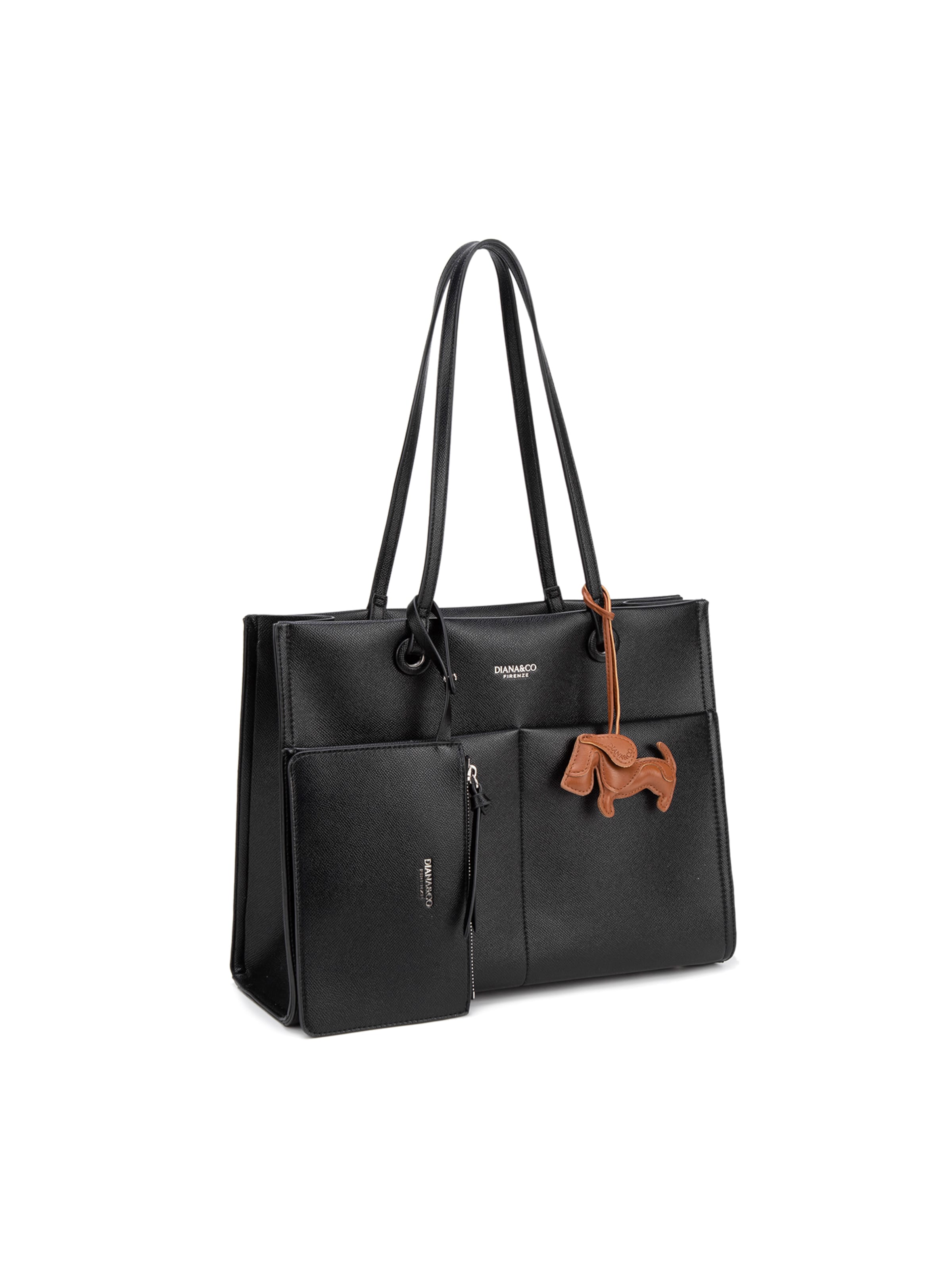 Shopper 'Borsa Shopper Donna Elora Lux - Pelle Vegana PU, Chiusura Magnetica' di Diana&Co. in nero