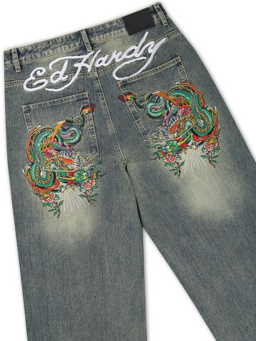 Ed Hardy Loosefit Džíny – modrá