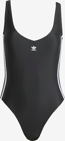 juoda ADIDAS ORIGINALS Biustjė Maudymosi kostiumėlis 'Adicolor': priekis