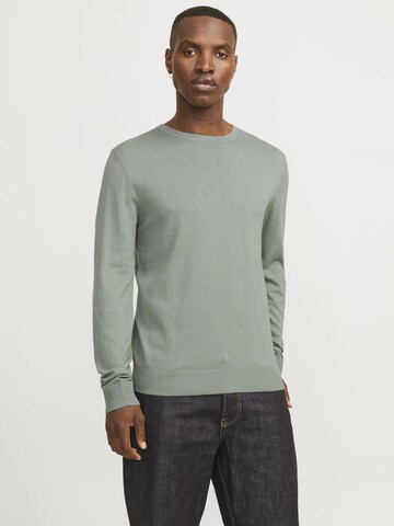 JACK & JONES Sweater 'JJEEmil' in Green: front