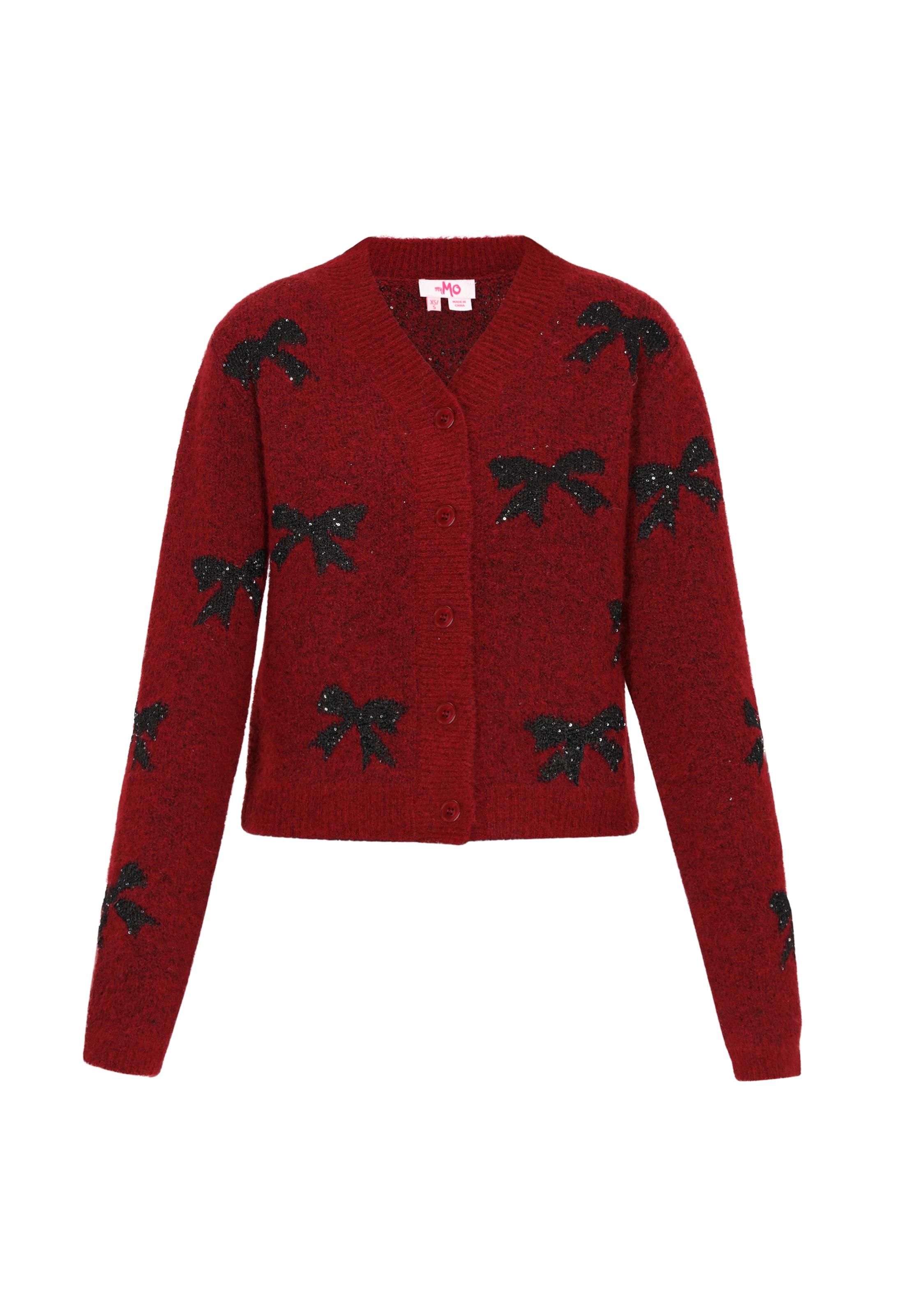 MYMO Strickjacke in Rot: Vorderseite