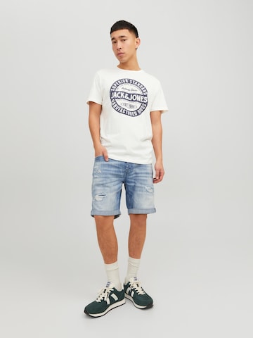 JACK & JONES - Camiseta 'Jeans' en blanco