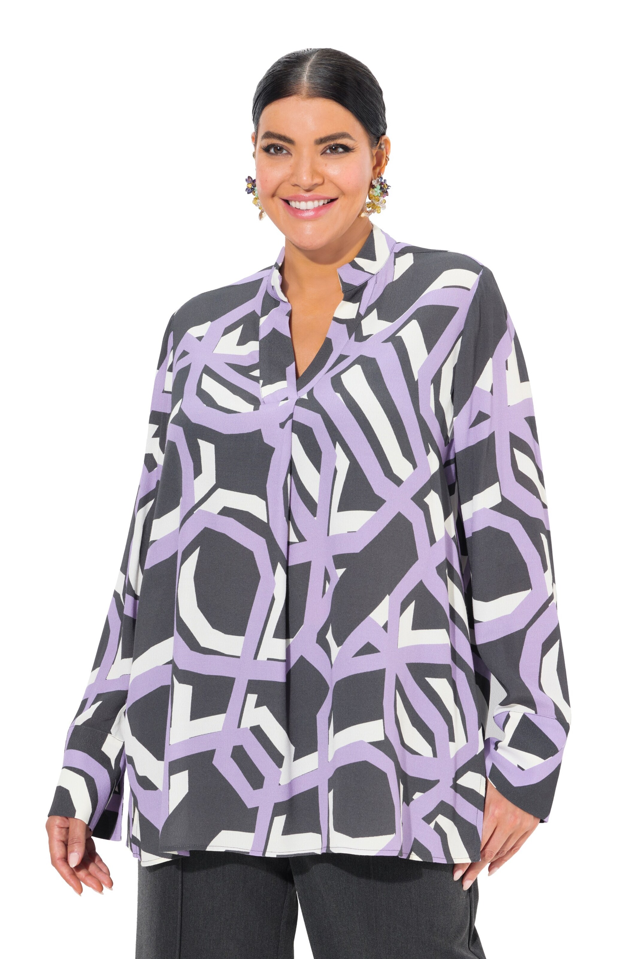 Ulla Popken Tunika in Grau: Vorderseite