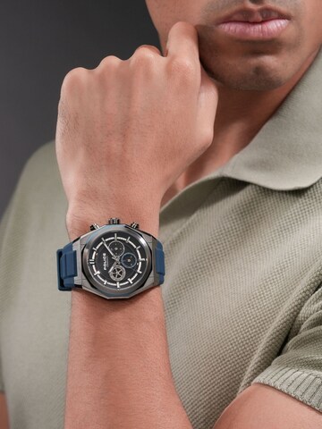 Montre à affichage analogique POLICE en bleu : devant
