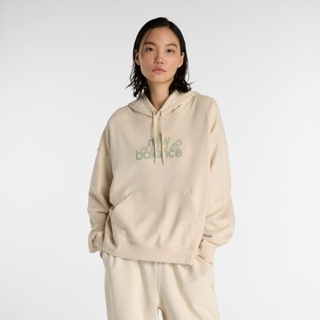 new balance Sweatshirt 'Flower' in Bruin: voorkant