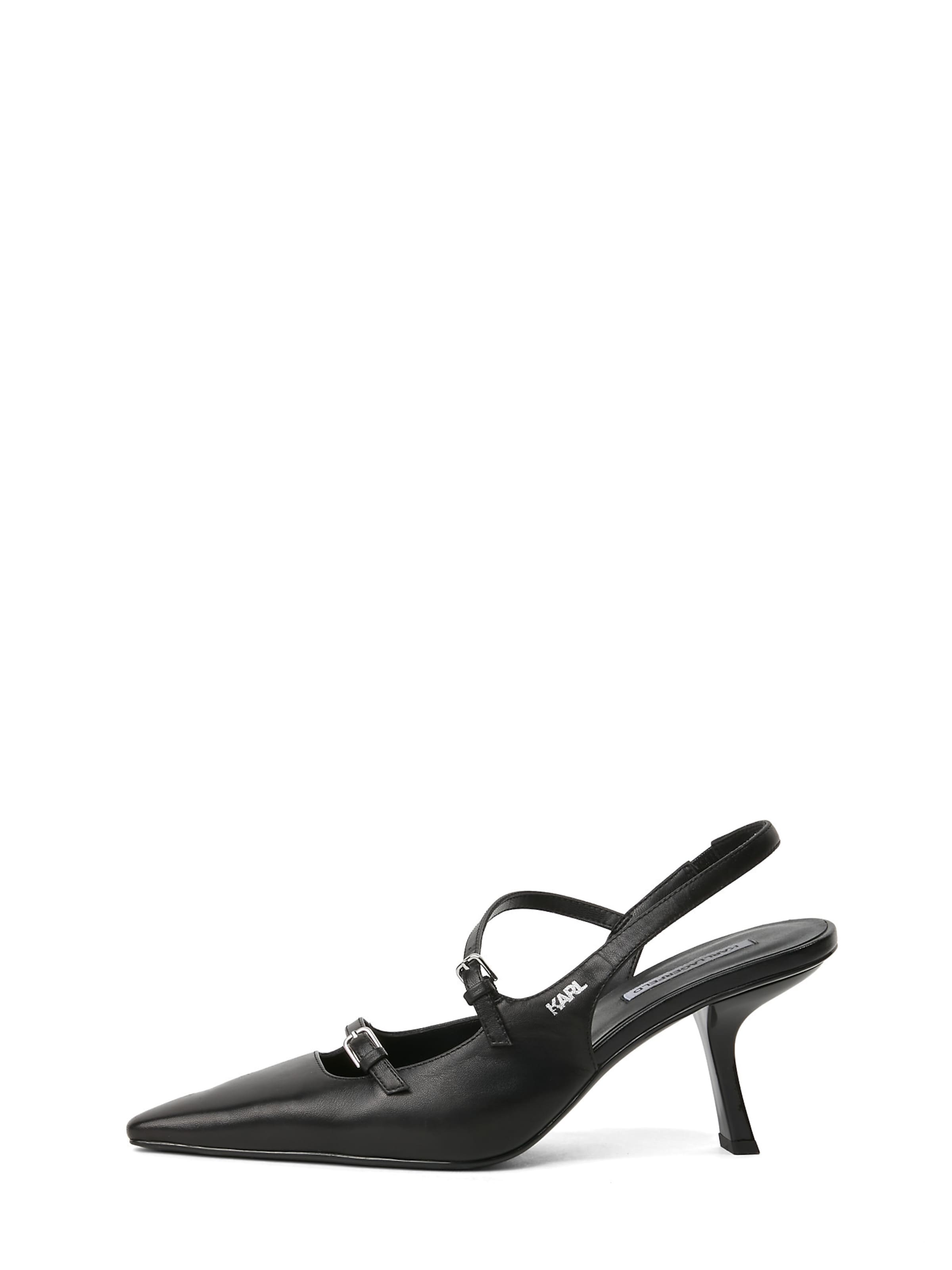 Karl Lagerfeld Γόβες slingback 'Karmel' σε μαύρο: μπροστά