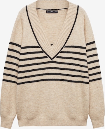 Pull-over 'MUMUV' MANGO en beige : devant