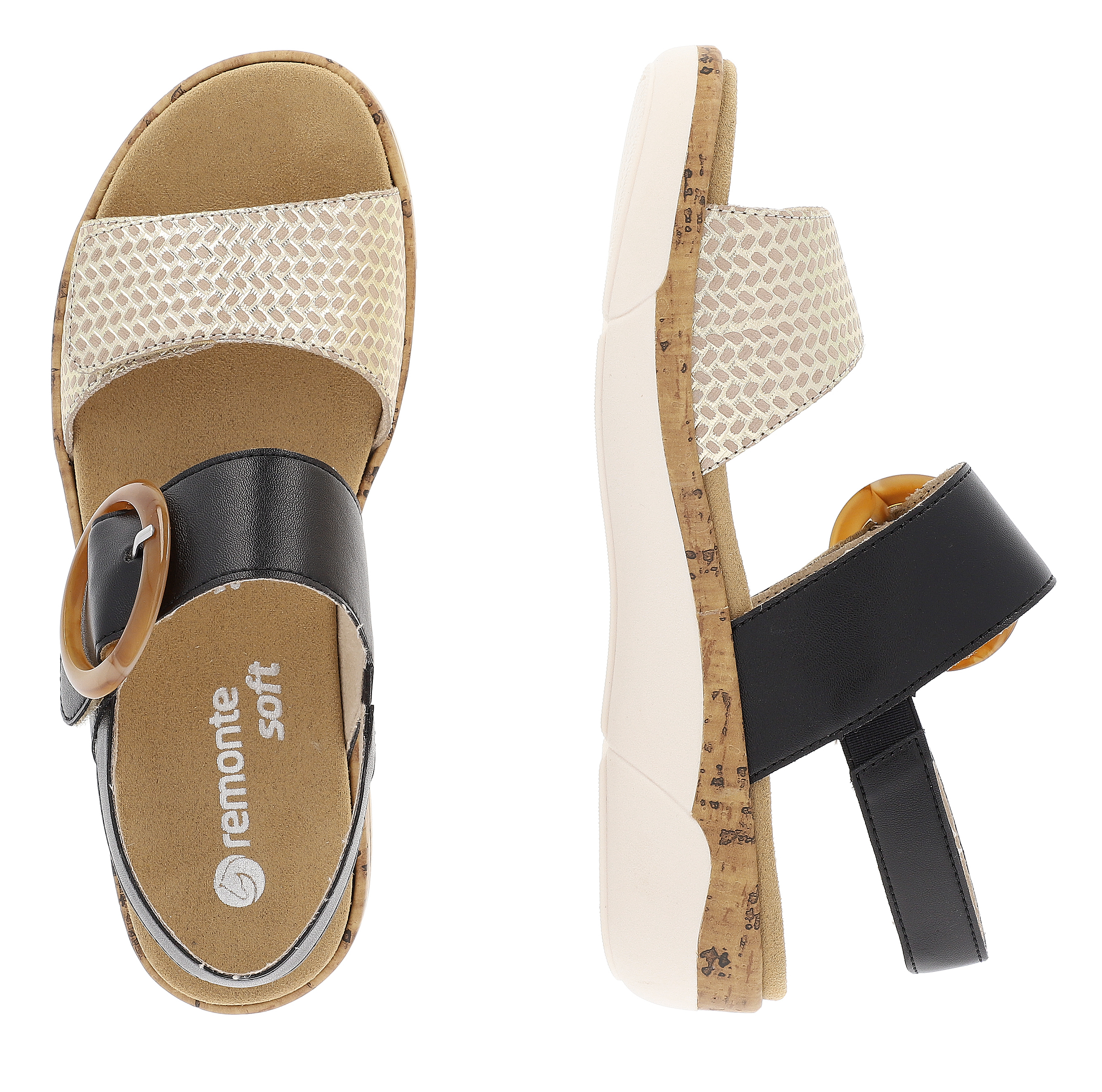 REMONTE Strap Sandals in Mixed colors