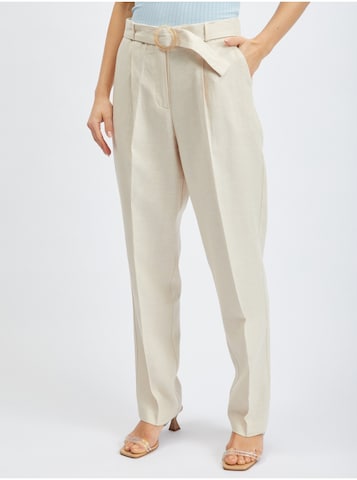 Orsay Regular Pleated Pants in Beige: front